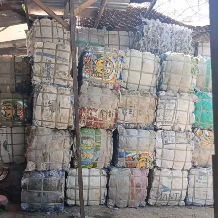 collected-plastic-waste-bali-eco-deli-lembongan Plastic recyclables from one of the collectors we support. Only a few days of collection. Ready to leave the island to be processed.